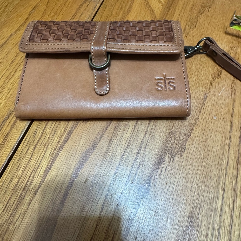 STS Ranchwear Tan Leather Clutch